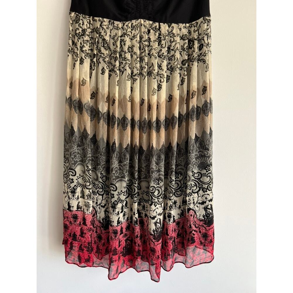 Laundry Regency Boho Print Silk Empire Waist Babydoll Dress Whimsigoth size 12 - Picture 5 of 9